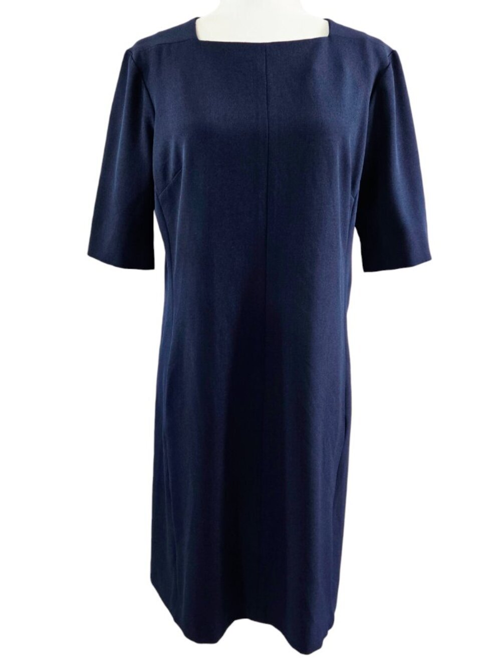 MM Lafleur NWT Emily Galaxy Blue Wondertex A-Line Dress Neutral Preppy Travel